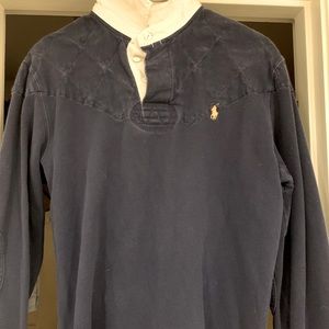 Ralph Lauren POLO navy blue long sleeve shirt